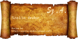 Szelle Andor névjegykártya